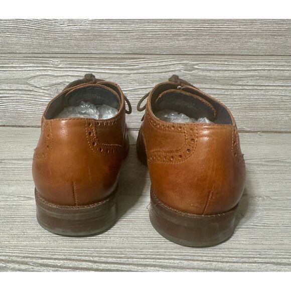 Cole Haan Wayne Cap Toe Oxford British Tan Leather Dress Shoes C30689 Mens 12 M - Picture 3 of 10